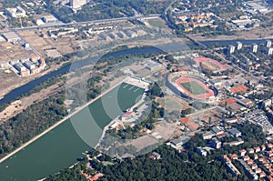 The Plovdiv Sports Complex near Maritsa river.