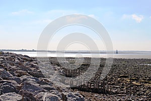 Plover Scar lighthouse, Lune estuary, Lancashire