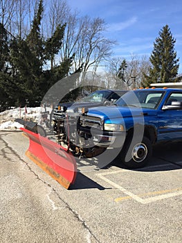 Plow Truck Taking A Break After A Long Winter