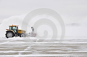 Plow in Winter storm