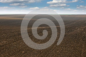 Plowed field agriculture landscape