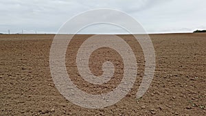 plowed field prepared for sowing with winter crops