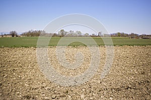Plowed fields photo