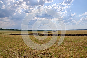 Plowed land, harvested, cultivated Chernozem