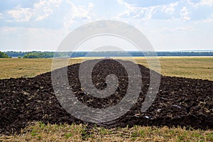 Plowed land, harvested, cultivated Chernozem