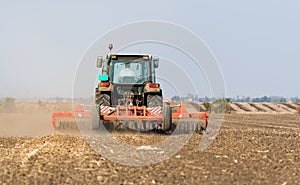 Plowing of stubble field