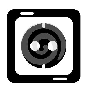 plug in adapter icon logo or illustration with solid stroke style vector design