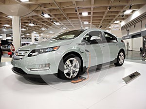 Plug-in car the Chevy Volt on display