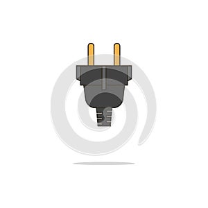 Plug color thin line icon.Vector illustration