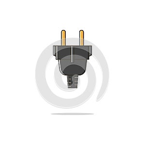 Plug color thin line icon.Vector illustration