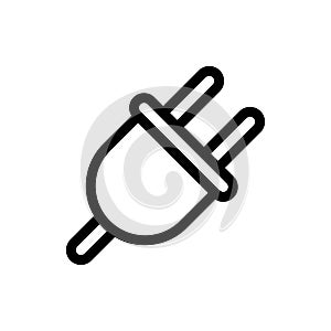 Plug electric cable wire icon flat vector template design trendy