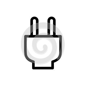 Plug electric cable wire icon flat vector template design trendy