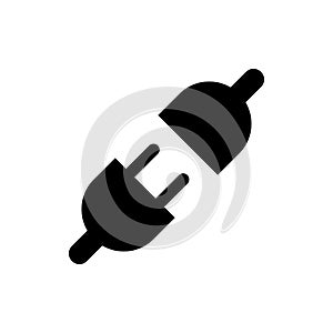 Plug electric cable wire icon flat vector template design trendy