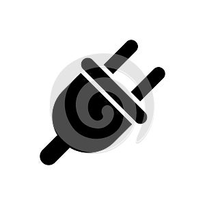 Plug electric cable wire icon flat vector template design trendy