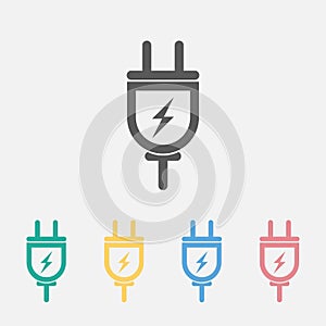 Plug icon, adapter, electric, cable, socket