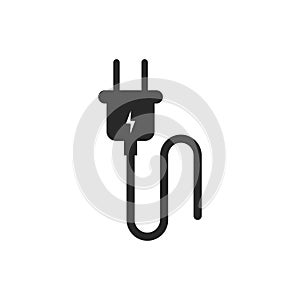 Plug icor for socket. Electric cable and adapter. Electrical concept device