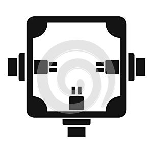 Plug junction box icon simple vector. Electric switch