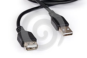 Plug and receptacle of USB Standard-A of extension cable