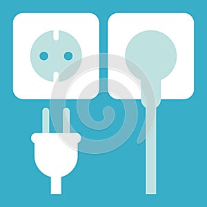 Plug and socket icon