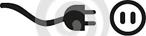 Plug with socket icon