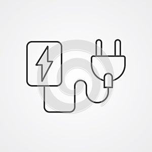 Plug vector icon sign symbol