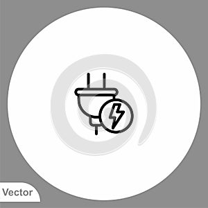 Plug vector icon sign symbol