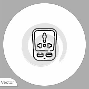 Plug vector icon sign symbol