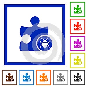 Plugin bug flat framed icons photo