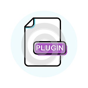 PLUGIN file format, extension color line icon