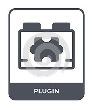 plugin icon in trendy design style. plugin icon isolated on white background. plugin vector icon simple and modern flat symbol for