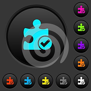 Plugin ok dark push buttons with color icons photo