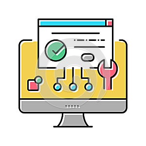 plugin program color icon vector illustration