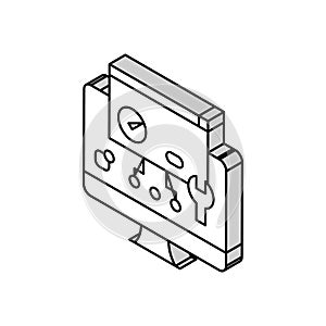 plugin program isometric icon vector illustration