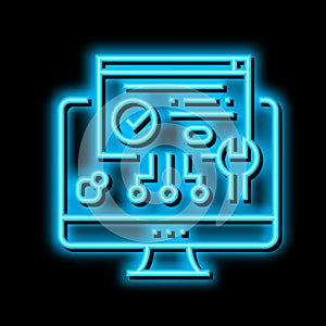 plugin program neon glow icon illustration