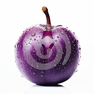 Plum Algorithmic Art On White Background