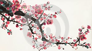 Plum blossom branch