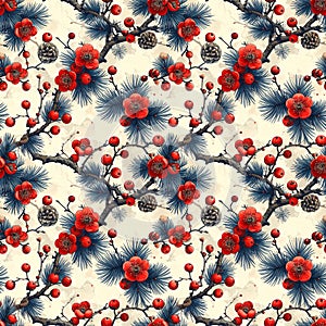 Hand-drawn bright seamless pattern 