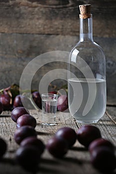 Plum brandy, bottle of Rakija