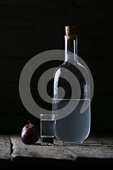 Plum brandy, Romanian tuica alcohol drink