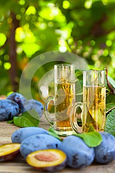 Plum brandy or schnapps