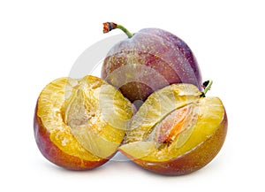 Plum fruit isolated