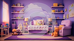 plum purple bedroom
