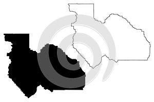 Plumas County, California map vector photo