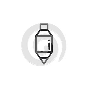 Plumb bob line icon