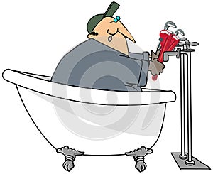 Plumber In A Bathtub