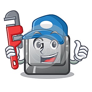 Plumber button G installed on mascot computer