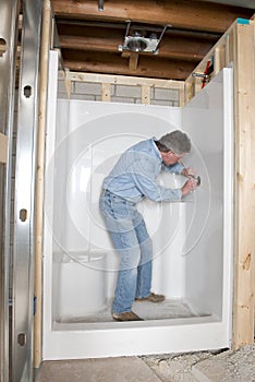 Plumber Install Bathroom Shower, Home Remodel