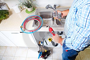 Plumber on the kitchen.