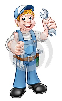 Plumber or Mechanic with Spanner