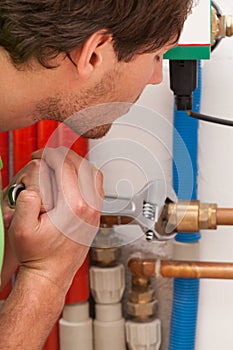 Plumber mending valves